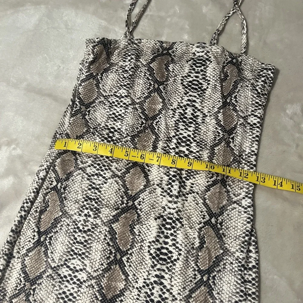 NWT Floerns Snakeskin Print Bodycon Dress Spaghetti Strap Sexy Size M
